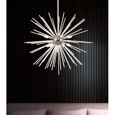 Livex Lighting Utopia 8 Light Polished Chrome Pendant Chandelier 41258-05