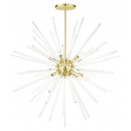 Livex Lighting Satin BrassFoyer Pendant Chandelier, 12 L 41259-12