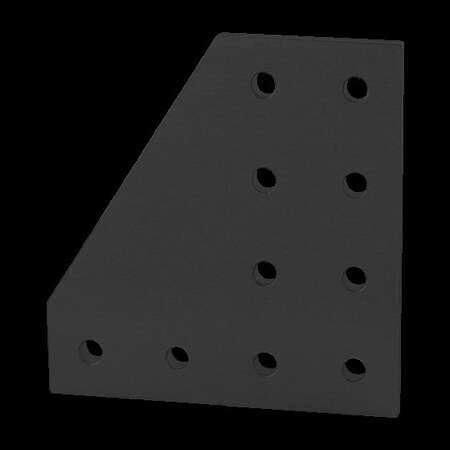 80/20 JoiningPlate, Aluminum, Black, 4in, 13/64in 4127-BLACK