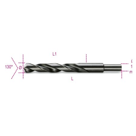 Beta 15.00mm HSS TiN 118 Deg. Jobber Length Drill Bit 004120208