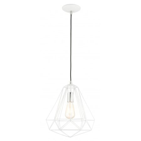 Livex Lighting Shiny White Pendant, 1 Light 41324-69