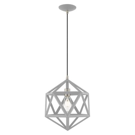 Livex Lighting Geometric Shade Mini Pendants 1 Light Nordic Gray Mini Pendant 41328-80