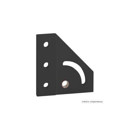 80/20 Black 10 S Pivot Bracket Left Hand 4133-BLACK