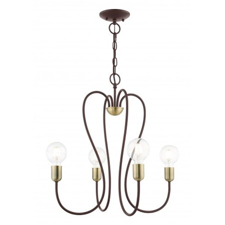 Livex Lighting Bronze with Antique Brass Accents Chande 41364-07