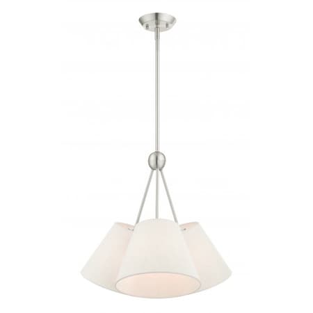 Livex Lighting Brushed Nickel Chandelier, 3 Light 41383-91
