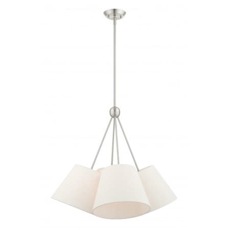 Livex Lighting Brushed Nickel Chandelier, 4 Light 41384-91