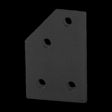 80/20 Angle Joining Plate, 45 Deg 4 Hole 10S 4145-BLACK