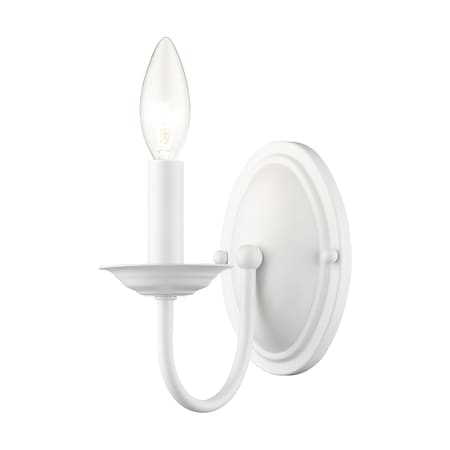 Livex Lighting Home Basics 1 Light White Wall Sconce 4151-03