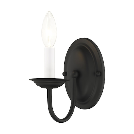 Livex Lighting Home Basics 1 Light Black Wall Sconce 4151-04