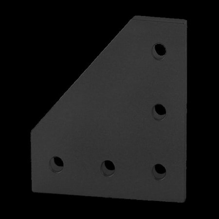 80/20 JoiningPlate, Aluminum, Black, 3in, 13/64in 4151-BLACK