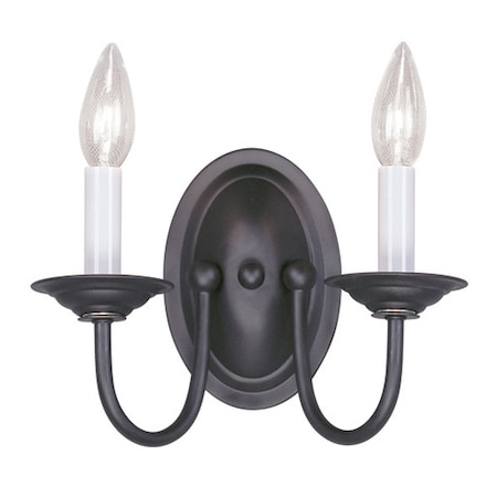 Livex Lighting Home Basics 2 Light Black Wall Sconce 4152-04