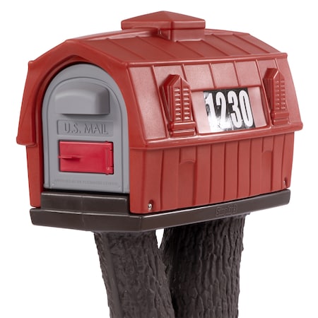 Simplay3 Rustic Barn Mailbox (Burnt Red/Espresso) 416090-01