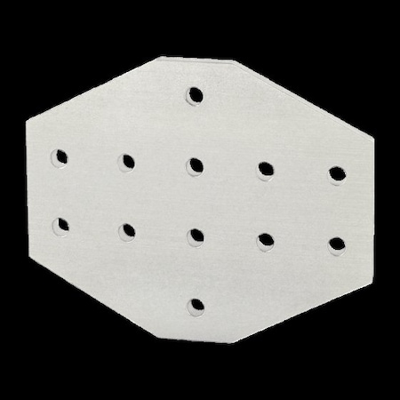 80/20 CrossJoiningPlate, Alum, Slvr, 4in, 13/64in 4160