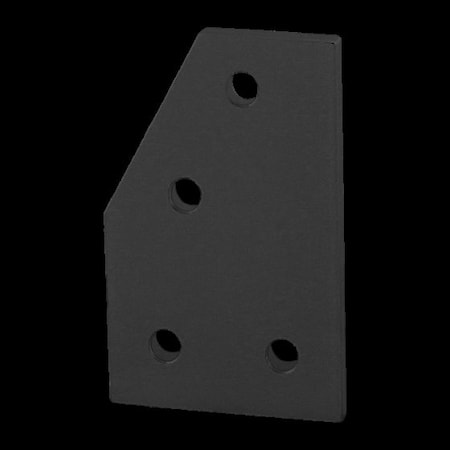 80/20 Blk 10 S 4 Hole 60 Deg Angle Joining Plt 4164-BLACK