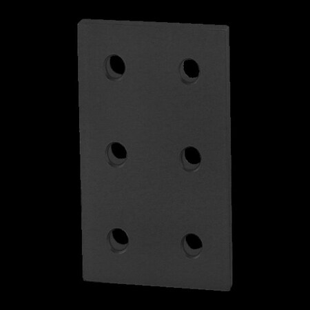 80/20 Black 10 S 6 Hole Joining Plate 4166-BLACK