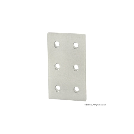 80/20 JoiningPlate, Aluminum, Silver, 3in, 13/64in 4166