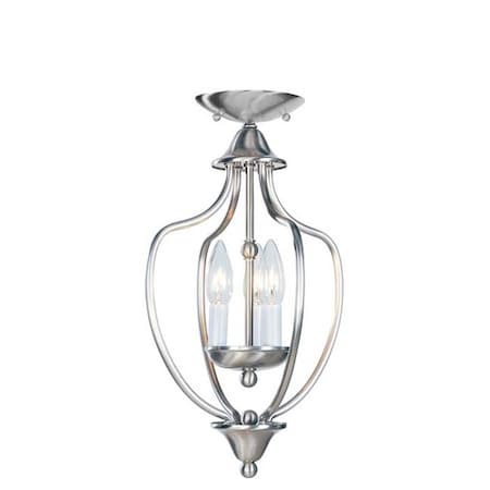 Livex Lighting Home Basics 3 Light Brushed Nickel Conve 4170-91