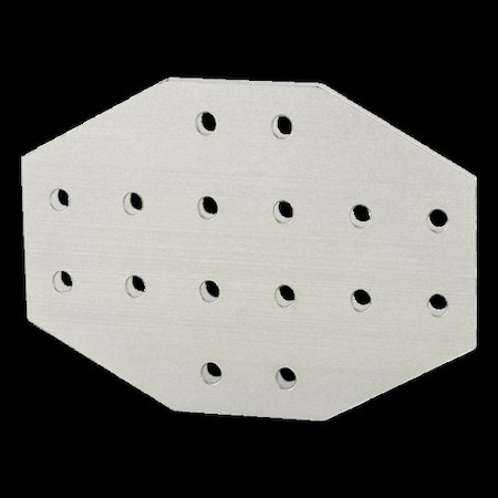 80/20 CrossJoiningPlate, Alum, Slvr, 4in, 13/64in 4170
