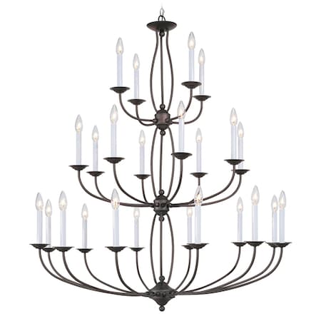 Livex Lighting Home Basics 24 Light Bronze Chandelier 4180-07