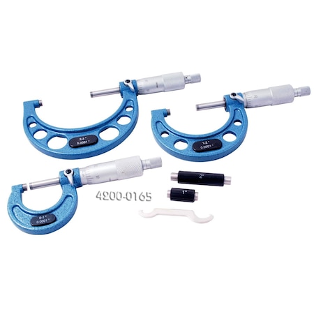 Hhip 0-3" 3 Piece C-Type Micrometer Set 4200-0165