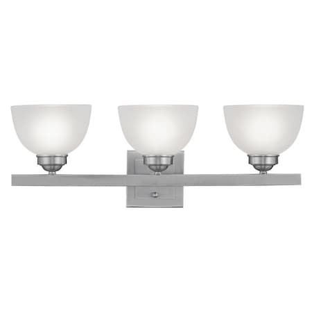 Livex Lighting Somerset 3 Light Brushed Nickel Bath Vanity 4203-91
