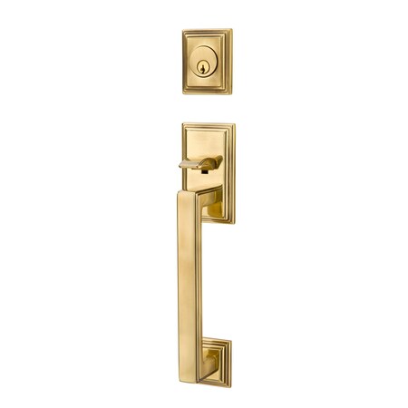 Emtek French Antique Brass Handleset, 4203EUS7 4203EUS7