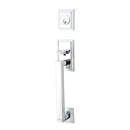 Emtek Bright Chrome Handleset, 4203HLOUS26LH 4203HLOUS26LH