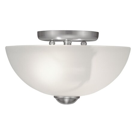 Livex Lighting Somerset 2 Light Brushed Nickel Ceiling Mount 4206-91