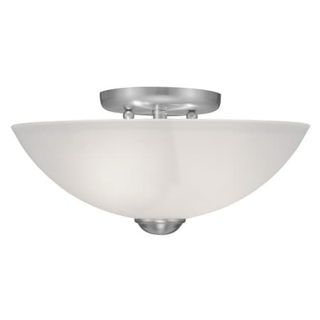 Livex Lighting Somerset 2 Light Brushed Nickel Ceiling Mount 4207-91