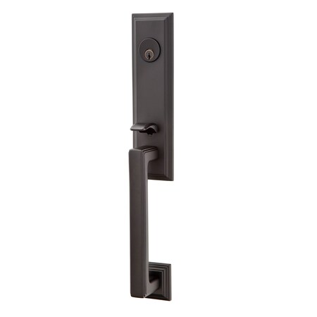 Emtek Flat Black Handleset, 4211HLOUS19RH 4211HLOUS19RH
