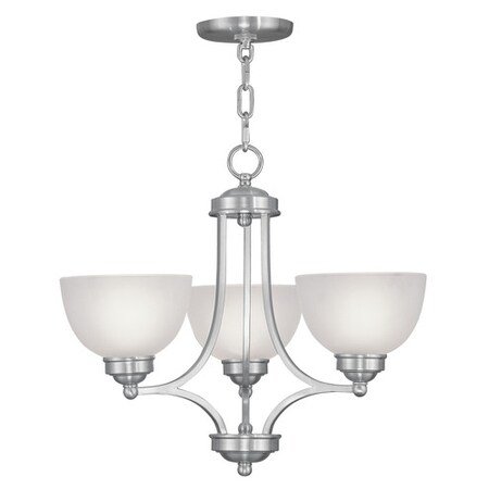 Livex Lighting Somerset 3 Light Brushed Nickel Chandelier 4213-91