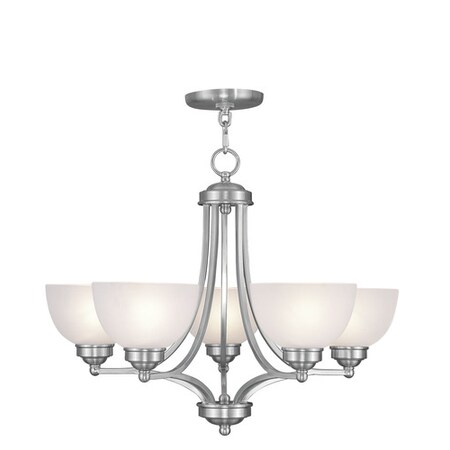 Livex Lighting Somerset 5 Light Brushed Nickel Chandeli 4215-91