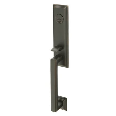 Emtek Oil Rbbd Brnz Handleset, 4221SFUS10BRH 4221SFUS10BRH