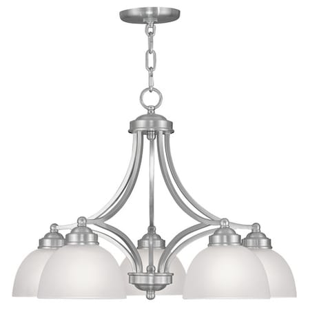 Livex Lighting Somerset 5 Light Brushed Nickel Chandelier 4225-91