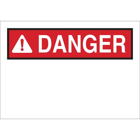Brady Danger Sign, 14" W, 10" H, English, Fiberglass, White 76101