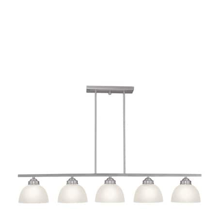 Livex Lighting Somerset 5 Light Brushed Nickel Island 4227-91