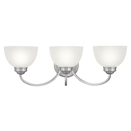 Livex Lighting Somerset 3 Light Brushed Nickel Bath Van 4233-91
