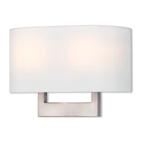Livex Lighting Hayworth 2 Light Brushed Nickel ADA Wall 42401-91