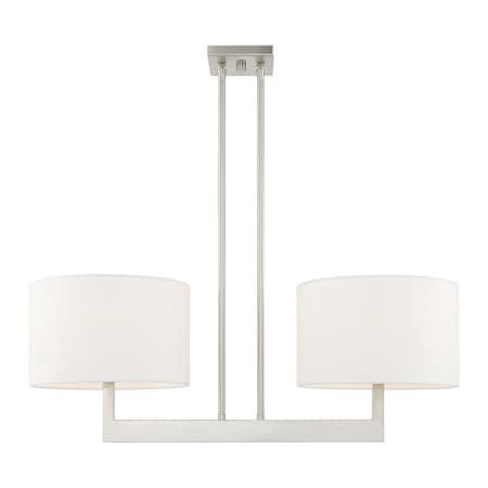 Livex Lighting Hayworth 2 Light Brushed Nickel Linear Chandelier 42403-91