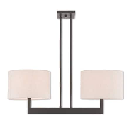 Livex Lighting Hayworth 2 Light Bronze Linear Chandelier 42425-07