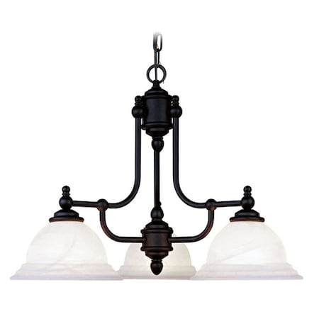 Livex Lighting North Port 3 Light Black Chandelier 4253-04