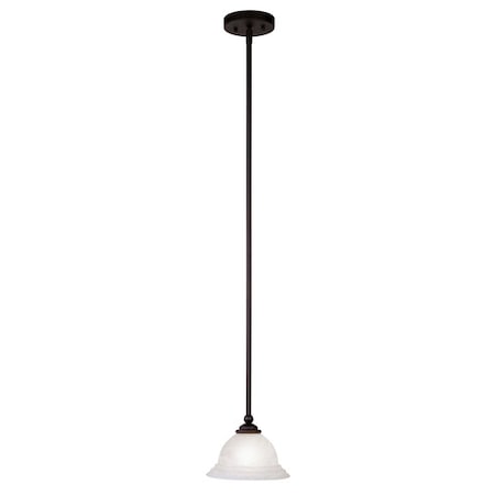 Livex Lighting North Port 1 Light Black Mini Pendant 4256-04