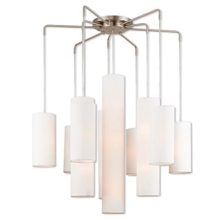 Livex Lighting Strathmore 15 Light Brushed Nickel Foyer Chandelier 42658-91