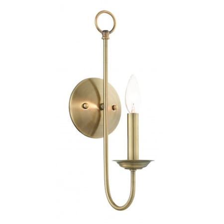 Livex Lighting Antique Brass Sconce, 1 Light 42681-01