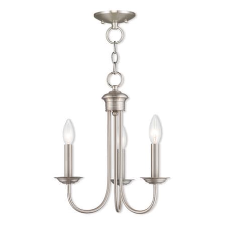 Livex Lighting Estate 3 Light Brushed Nickel Mini Chand 42683-91