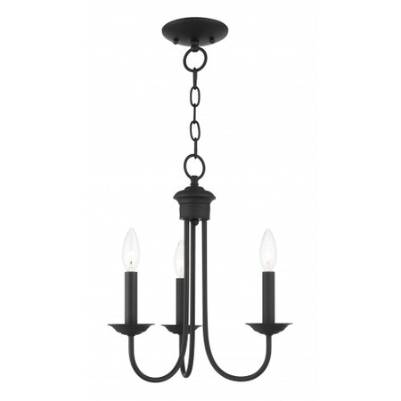 Livex Lighting Black Chandelier, 3 Light 42683-04