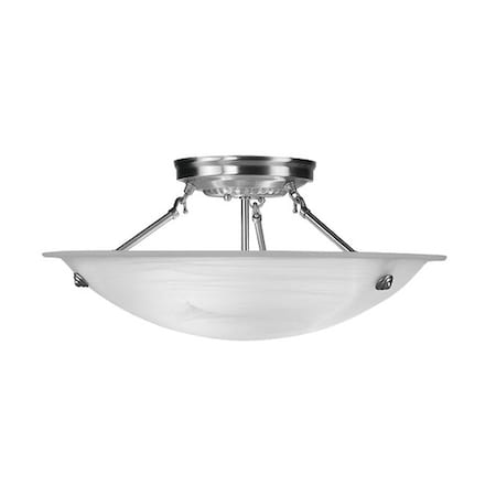 Livex Lighting Oasis 3 Light Brushed Nickel Ceiling Mou 4274-91