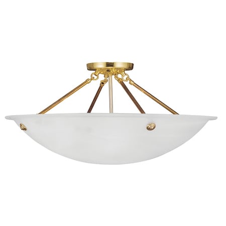 Livex Lighting Oasis 4 Light Polished Brass Ceiling Mou 4275-02