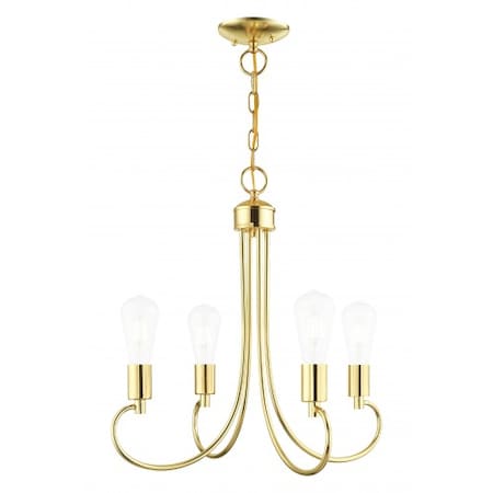 Livex Lighting Polished BrassChandelier, 4 Light 42924-02