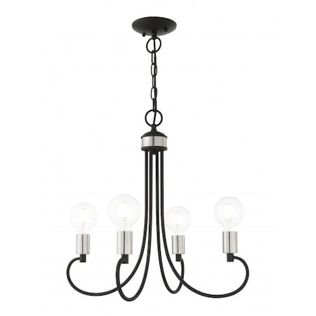 Livex Lighting Black with Brushed Nickel Accents Chande 42924-04